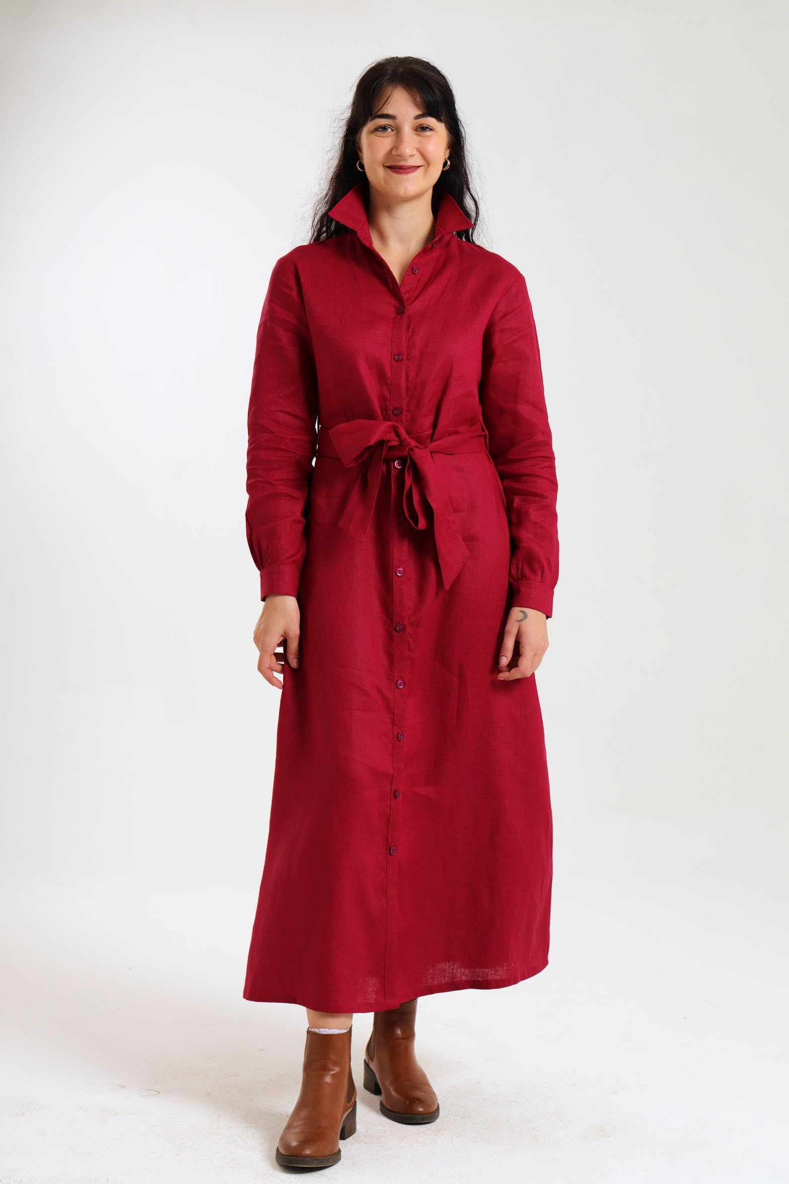 Winter Shirt-Waister- Wine