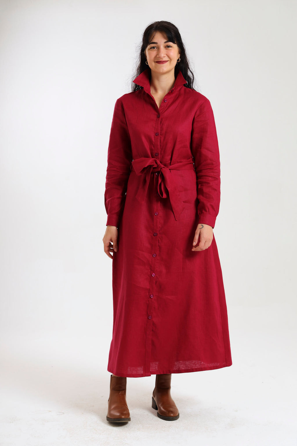 Winter Shirt-Waister- Wine