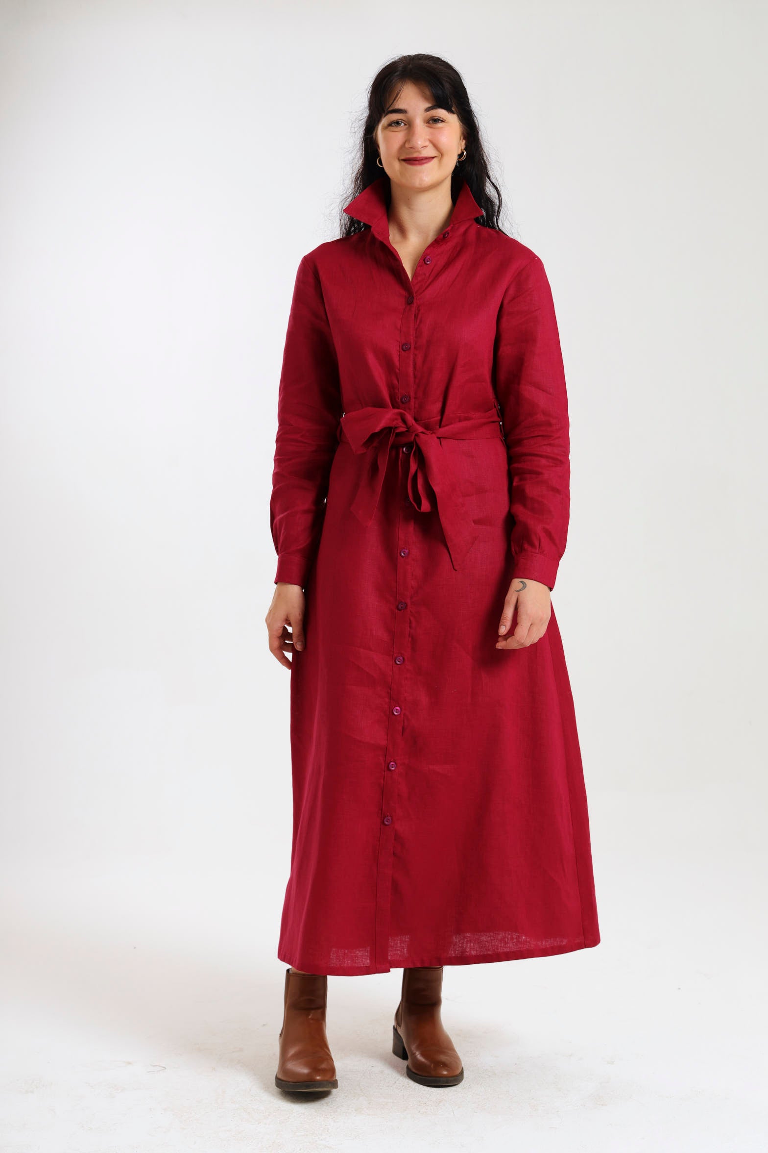 Winter Shirt-Waister- Wine