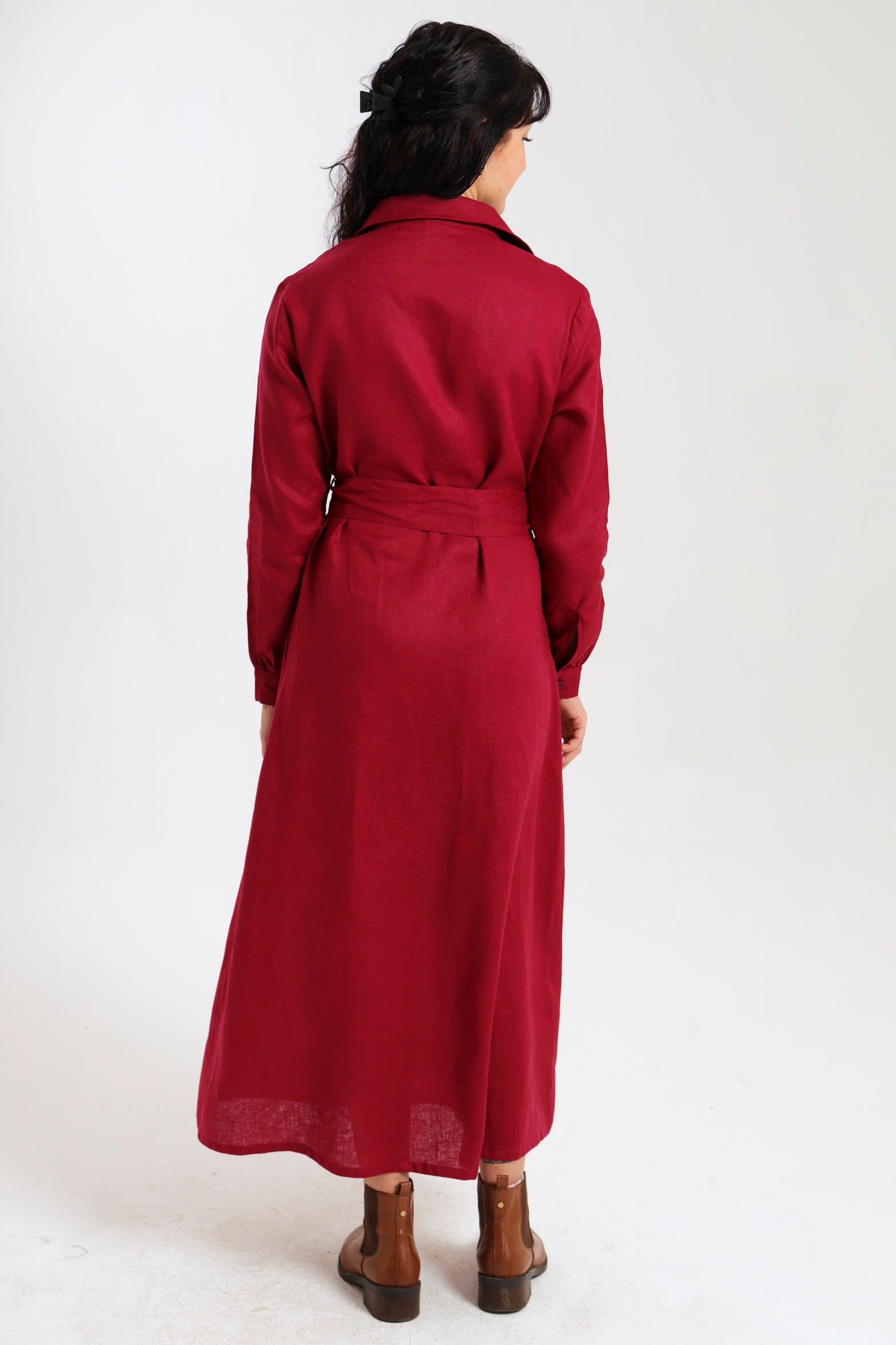 Winter Shirt-Waister- Wine