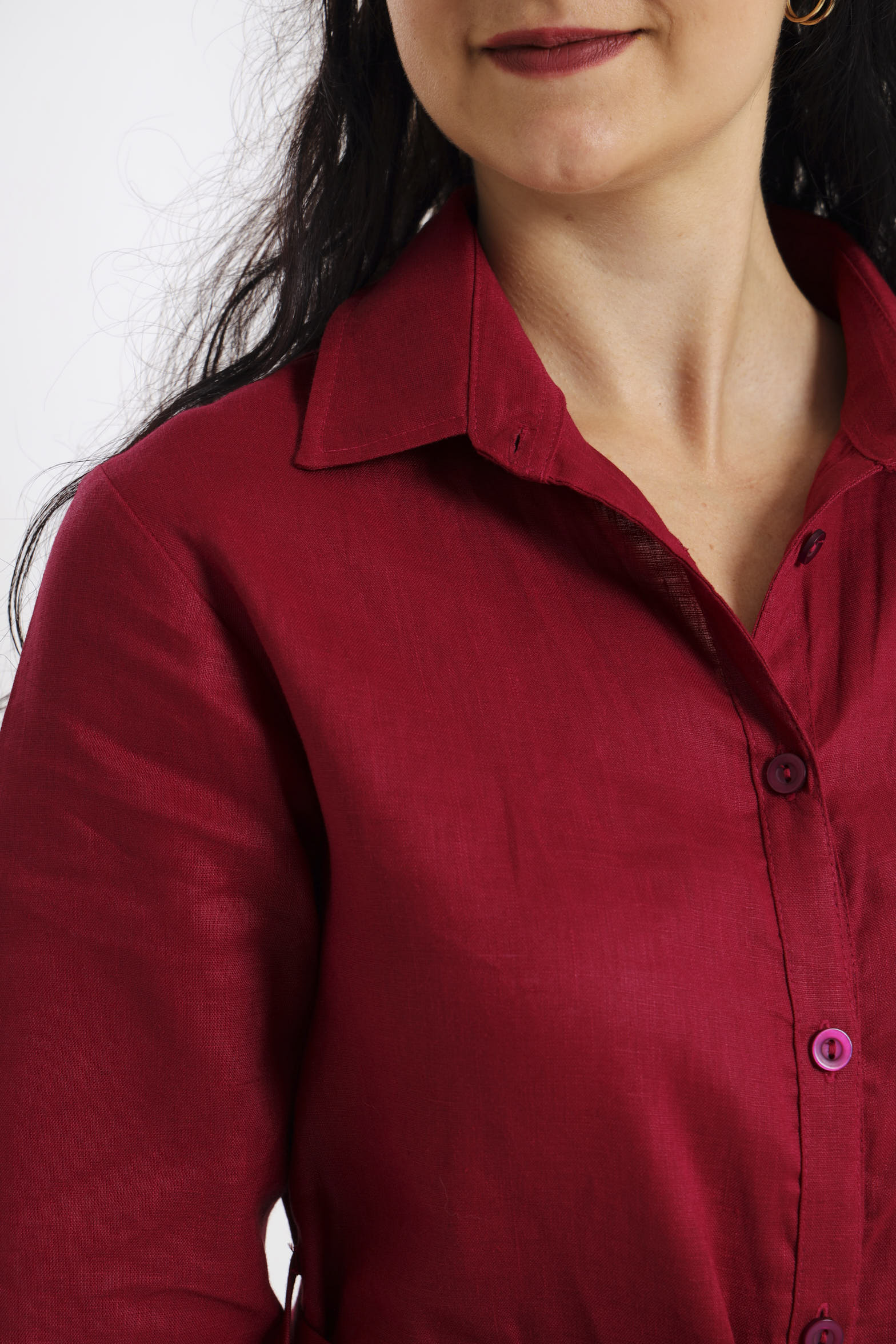 Winter Shirt-Waister- Wine