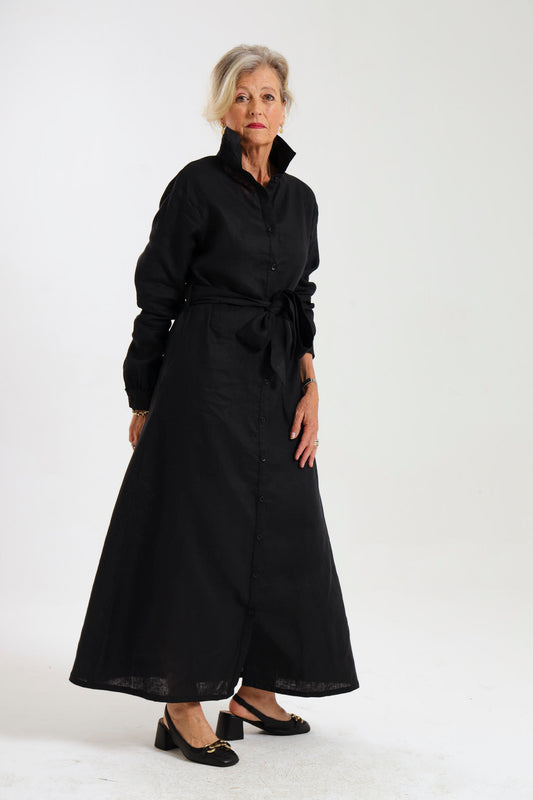 Winter Shirt-Waister: Black