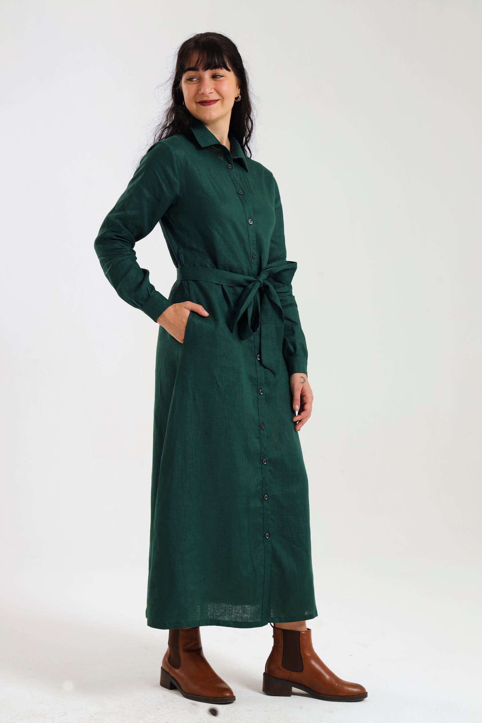 Winter Shirt-Waister- Emerald