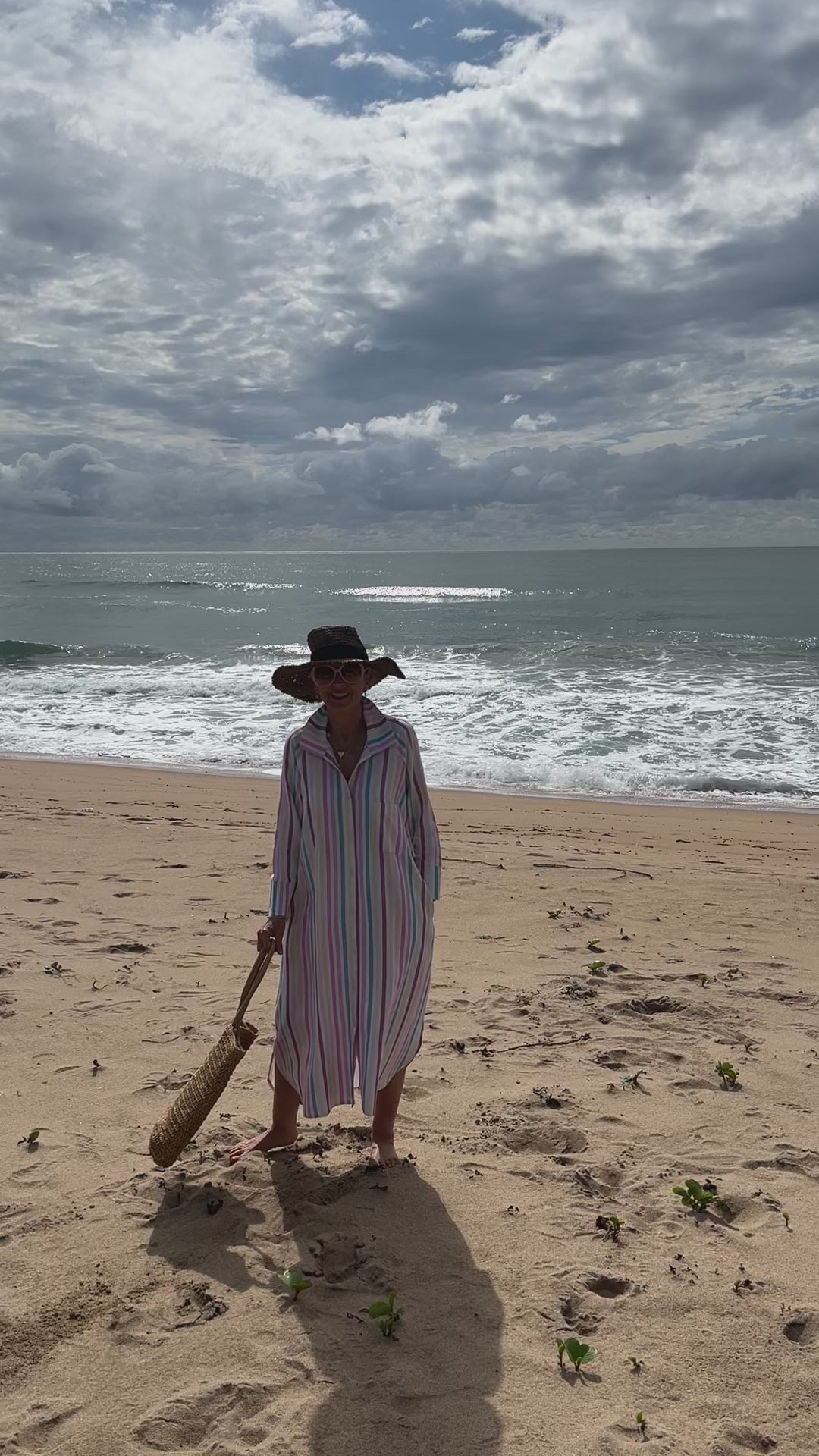 River Indigo Dress- Stripe