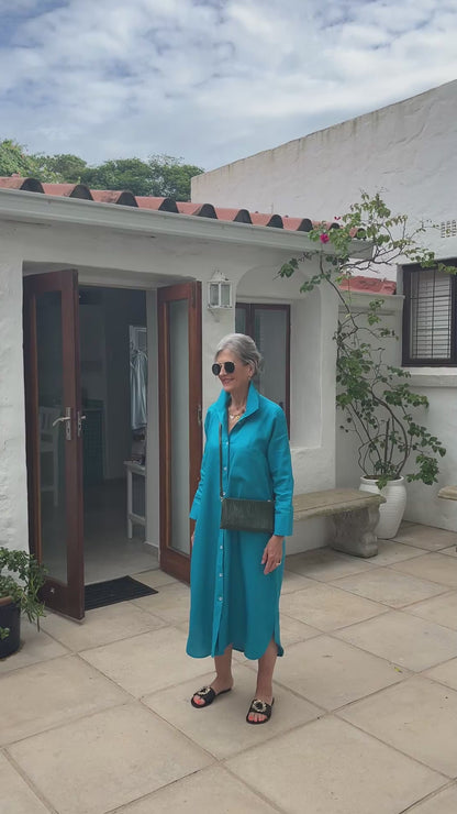 River Indigo Dress- Peacock Blue