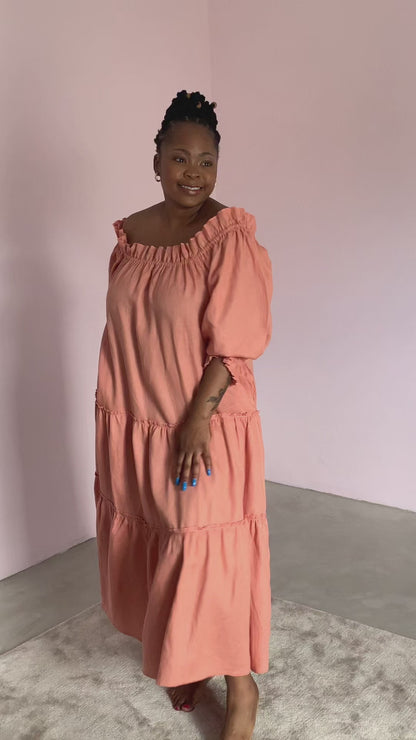 Marula Dress- Peach