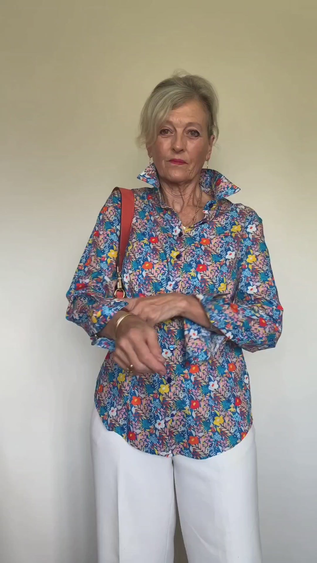 Hibiscus Shirt- Blue