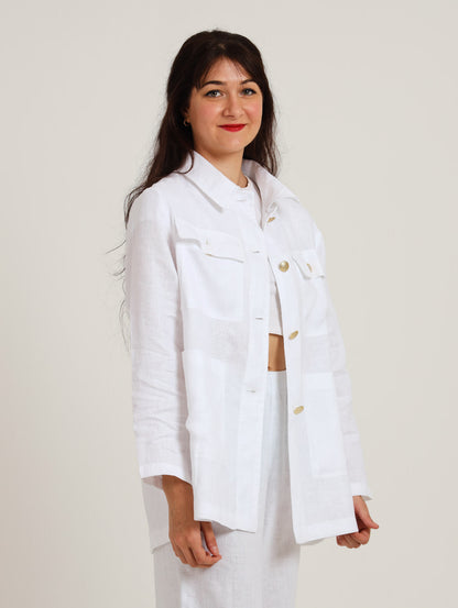 Jacaranda Jacket- White