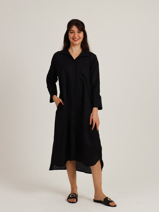 River Indigo Dress- Black