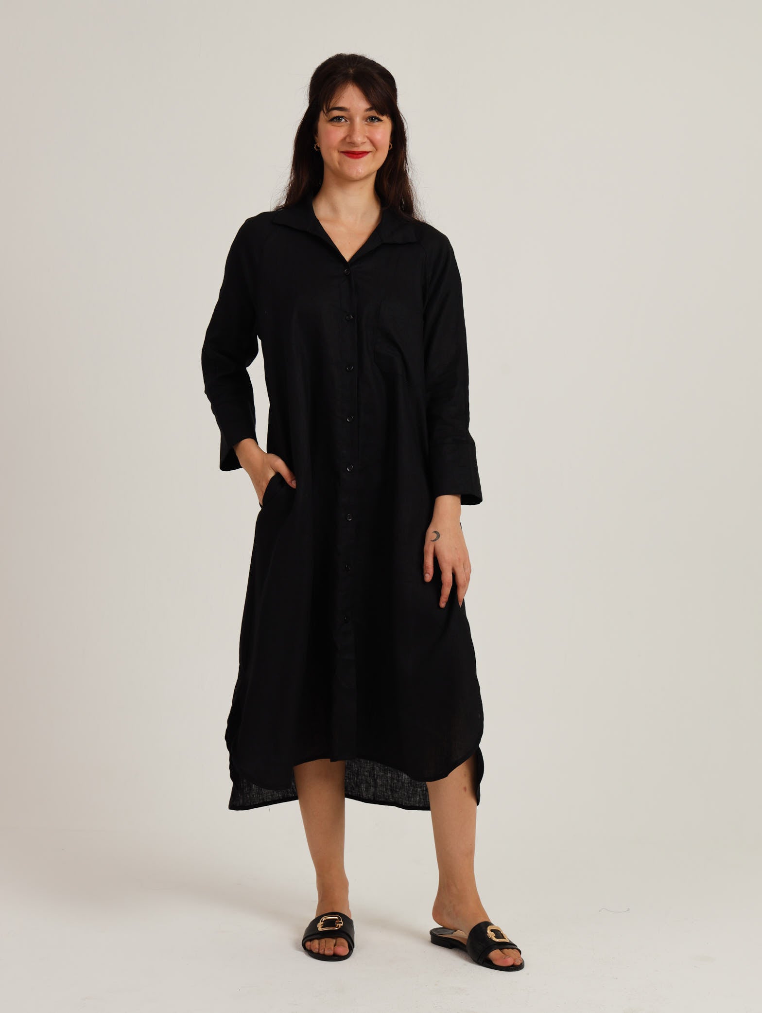 River Indigo Dress- Black