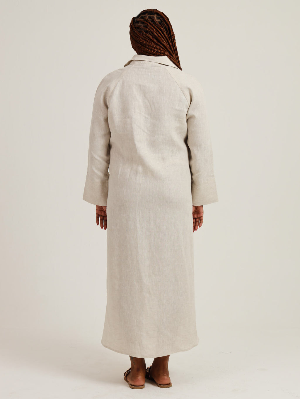 River Indigo Dress- Oatmeal
