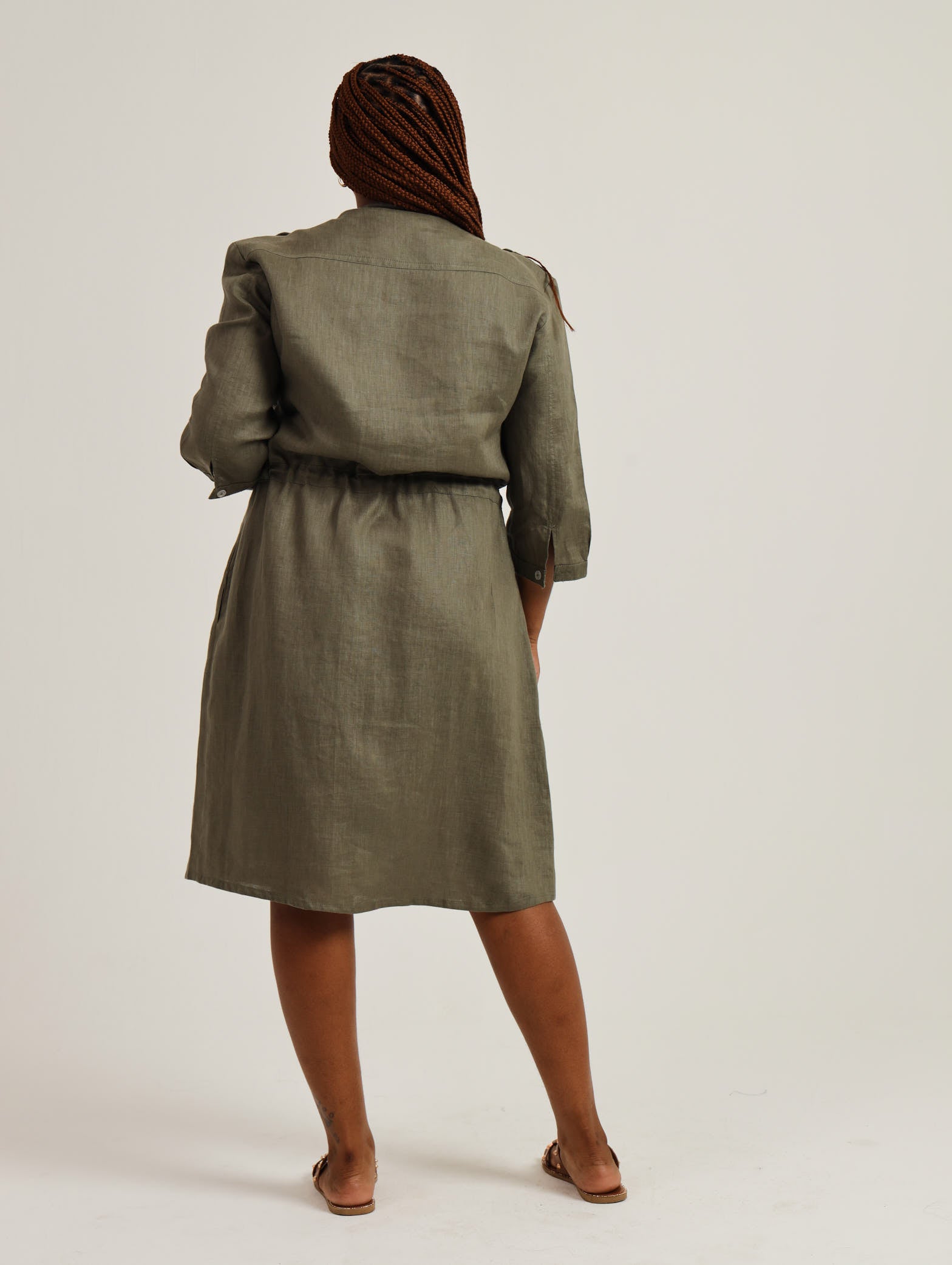 Sabi Dress- Army Green