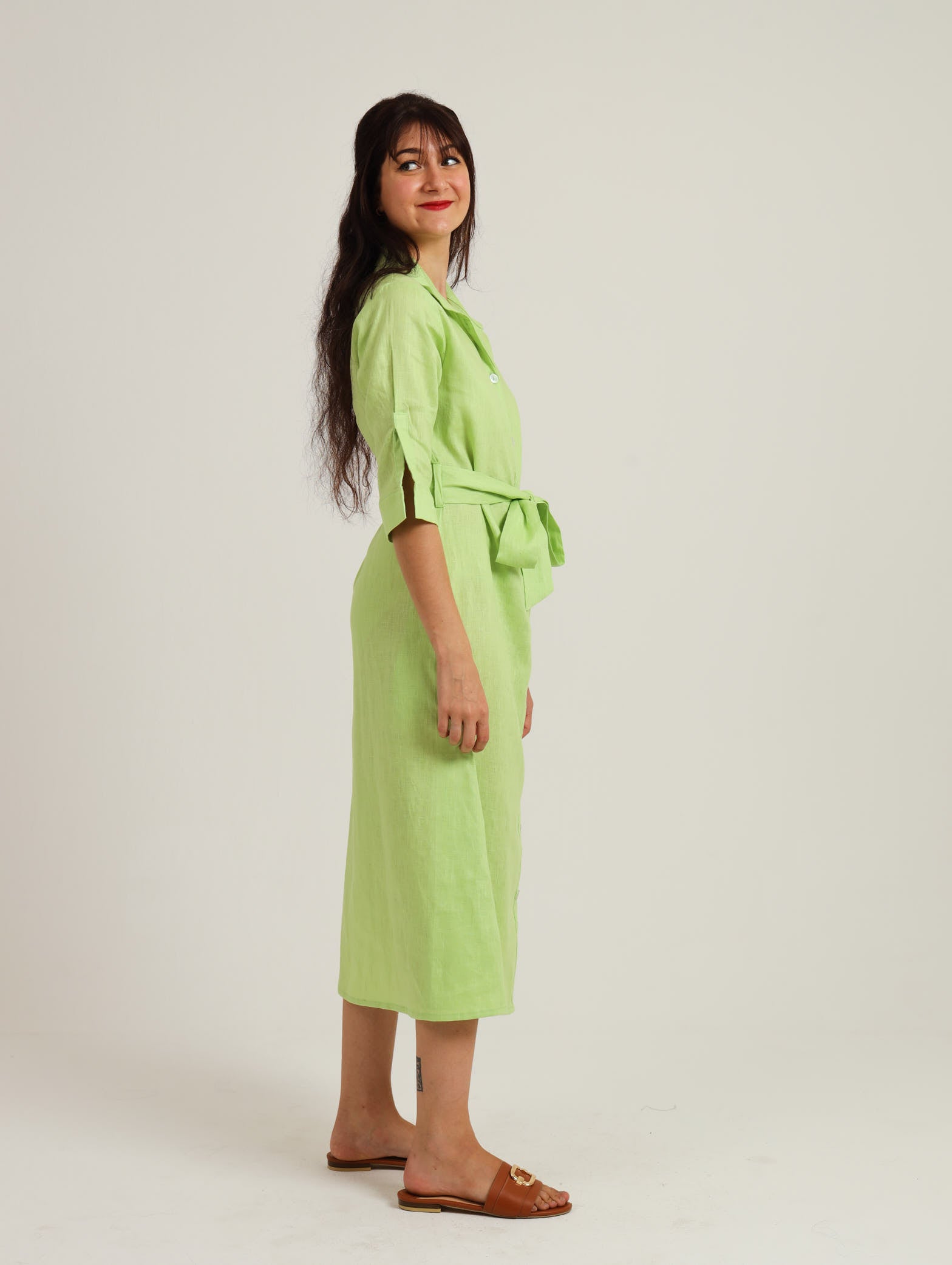 Spring Shirt-Waister- Lime