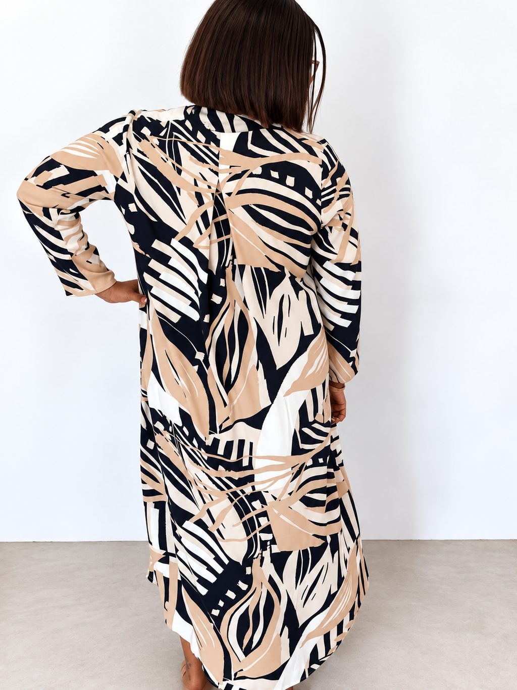 Aloe Dress- Black & Beige