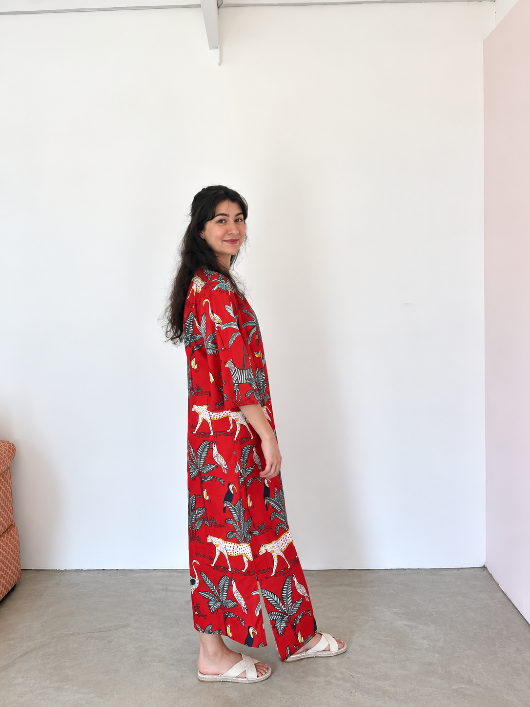Wattle Kaftan- Red Tiger