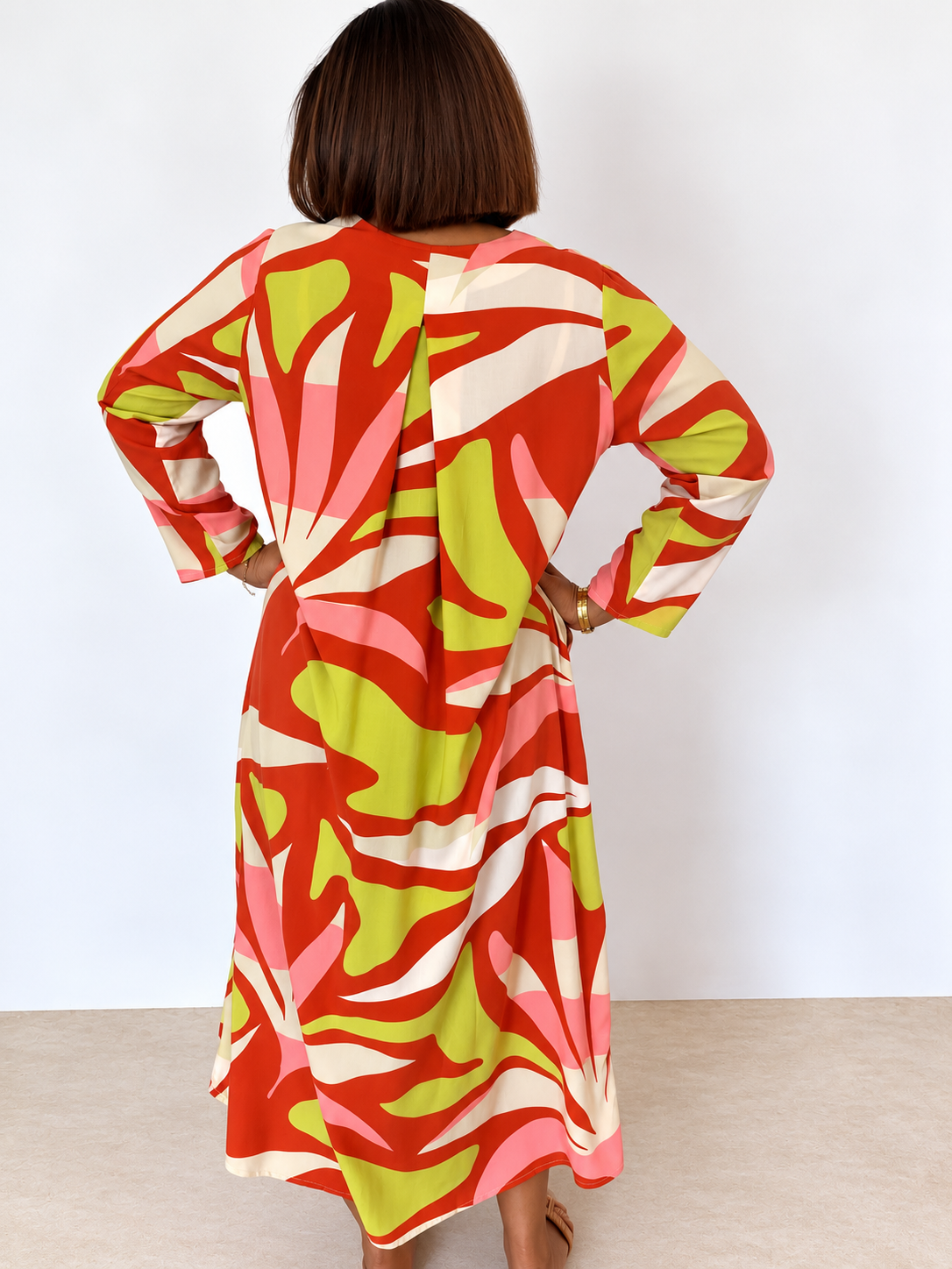 Aloe Dress- Pink & Orange