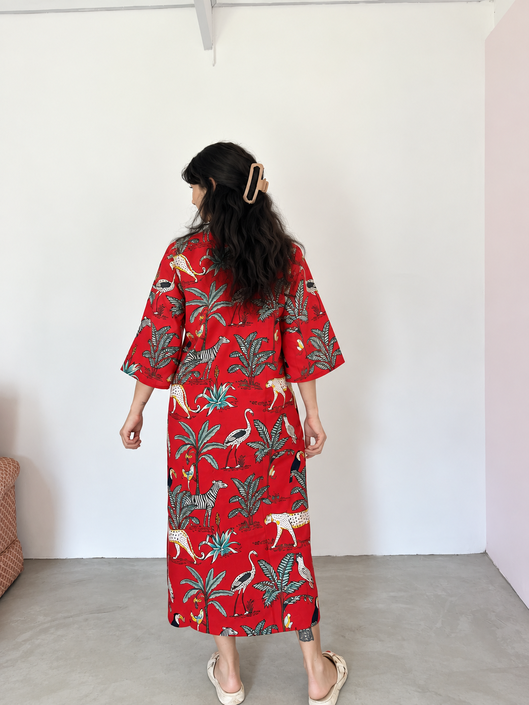 Wattle Kaftan- Red Tiger